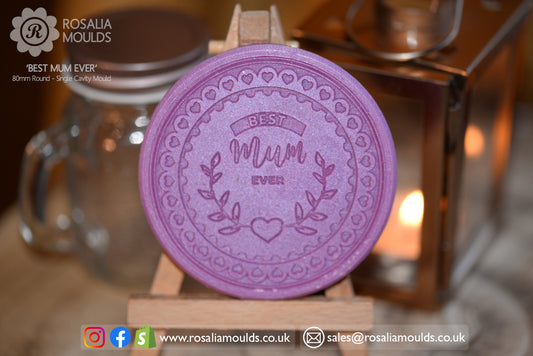 Mother's Day 'Best Mum Ever' Round 80mm Snap Bar