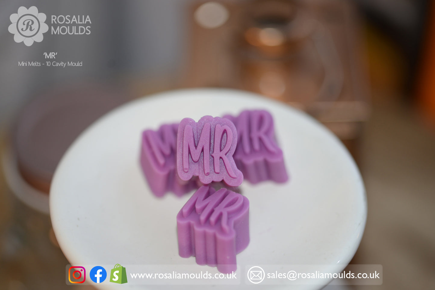 Wedding 'MR' 10 Cavity Wax Melt Mould