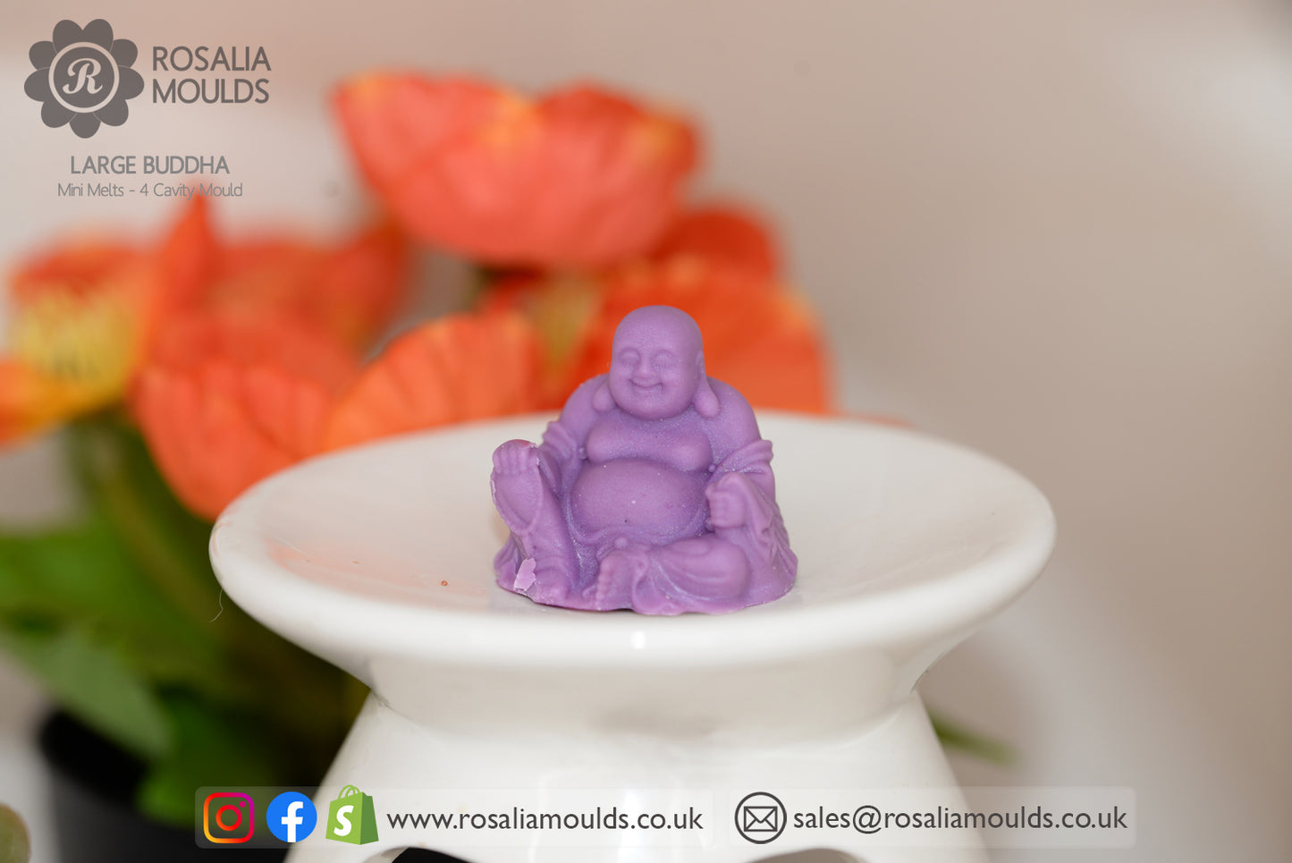 'Larger Mini Buddha' 4 Cavity Wax Melt Mould