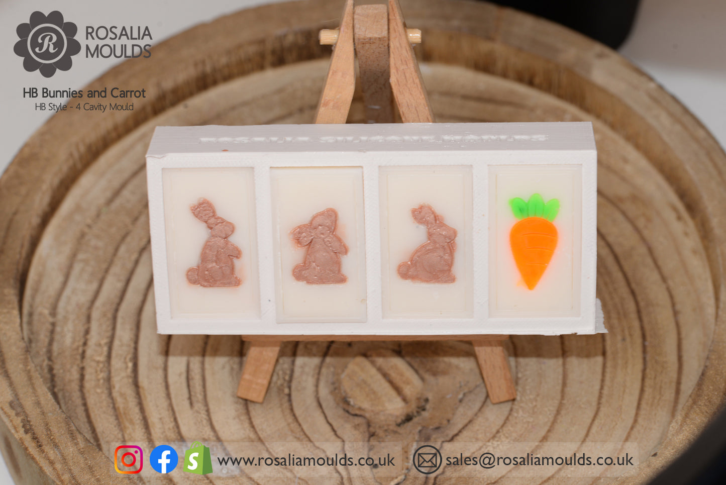 HB 'Bunnies and Carrot' Wax Melts Mould