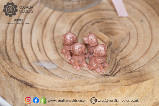 'Puppies' 10 Cavity Wax Melt Mould
