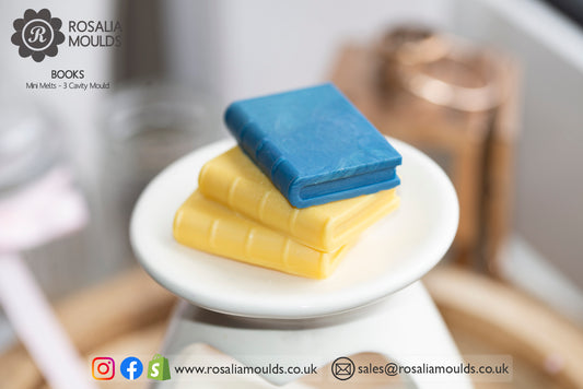 'Books' 3 Cavity Wax Melt Mould