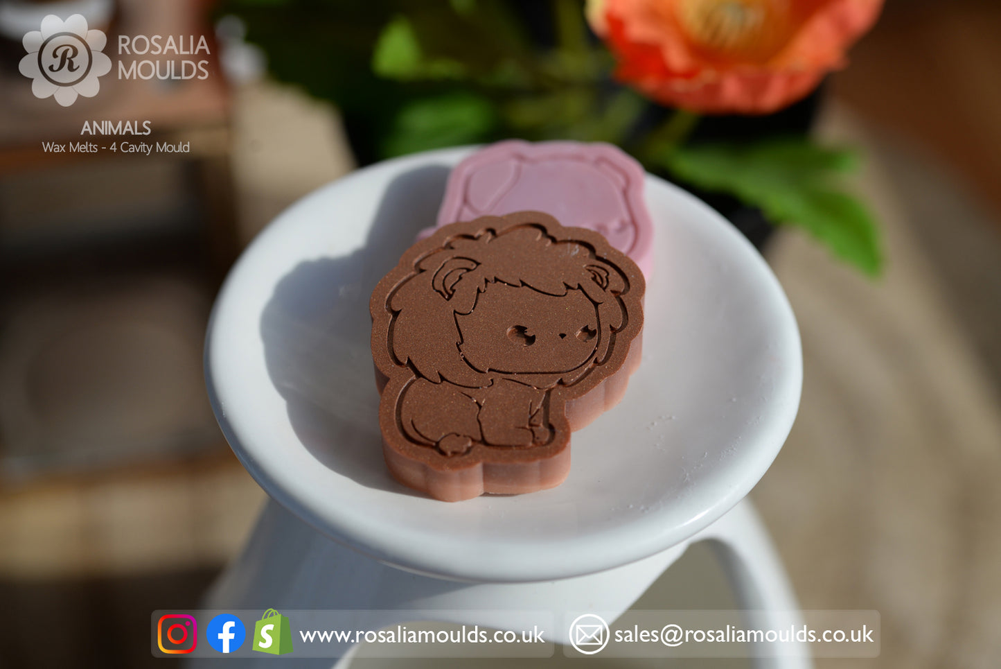 'Cute Animals' 4 Cavity Wax Melt Mould