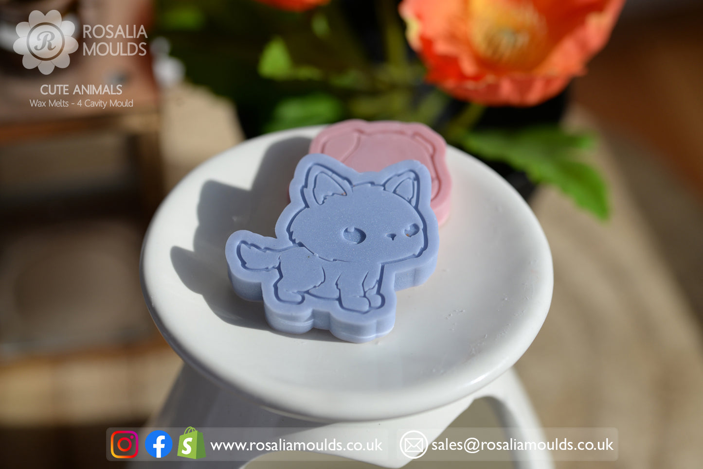 'Cute Animals' 4 Cavity Wax Melt Mould
