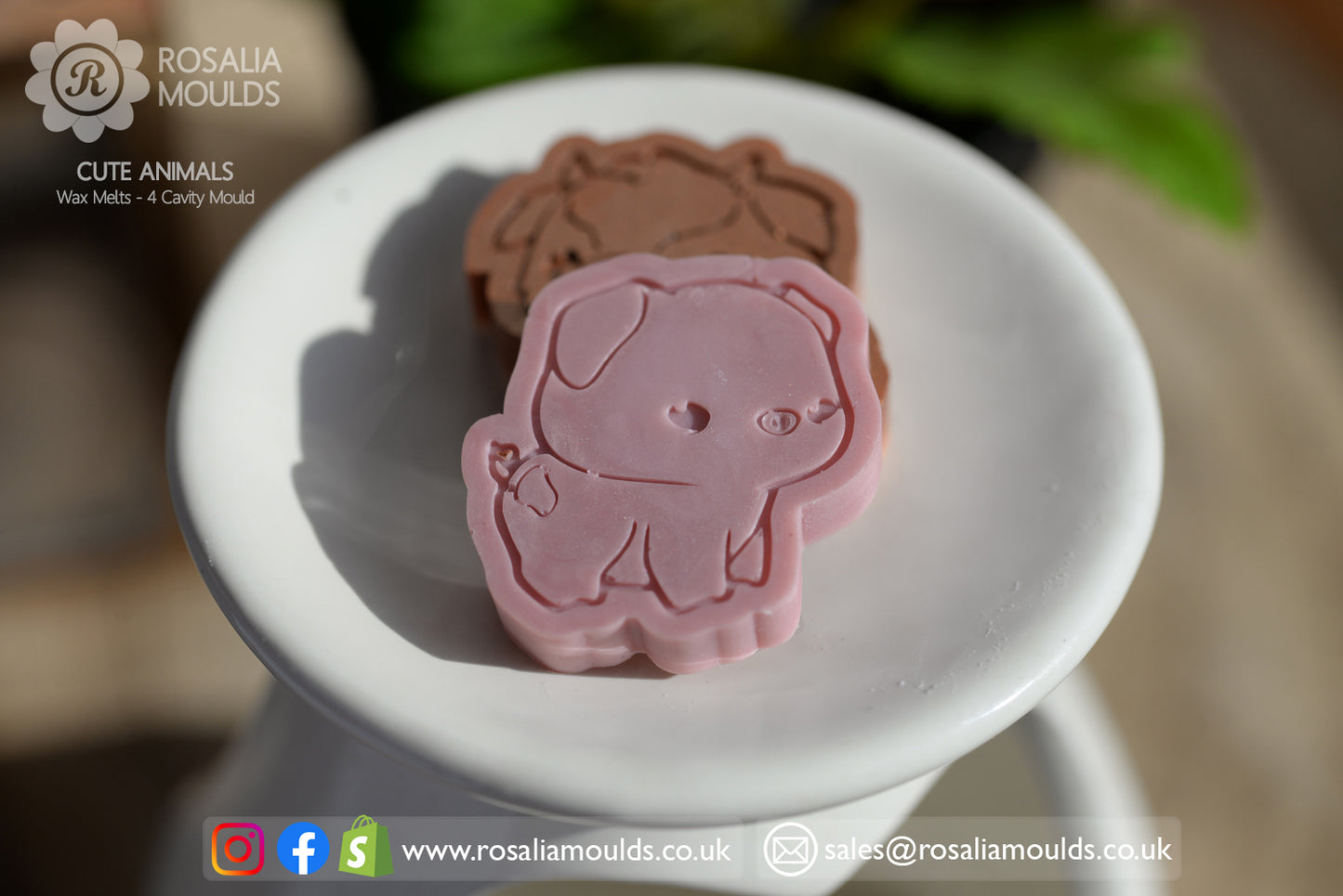 'Cute Animals' 4 Cavity Wax Melt Mould