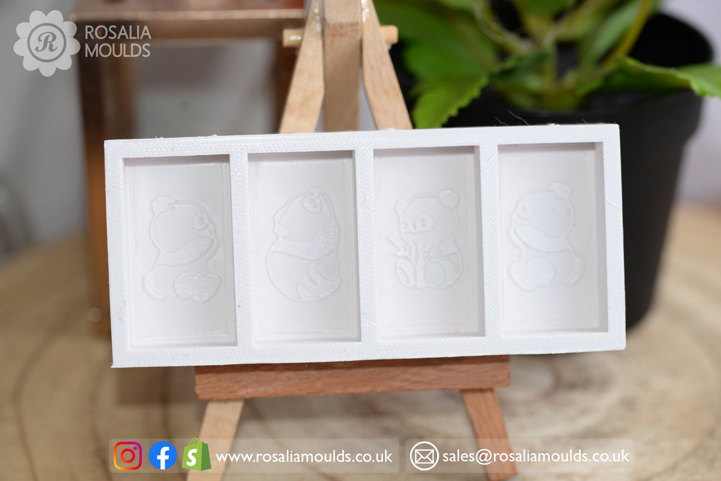 'Pandas' HB Style Wax Melt Mould