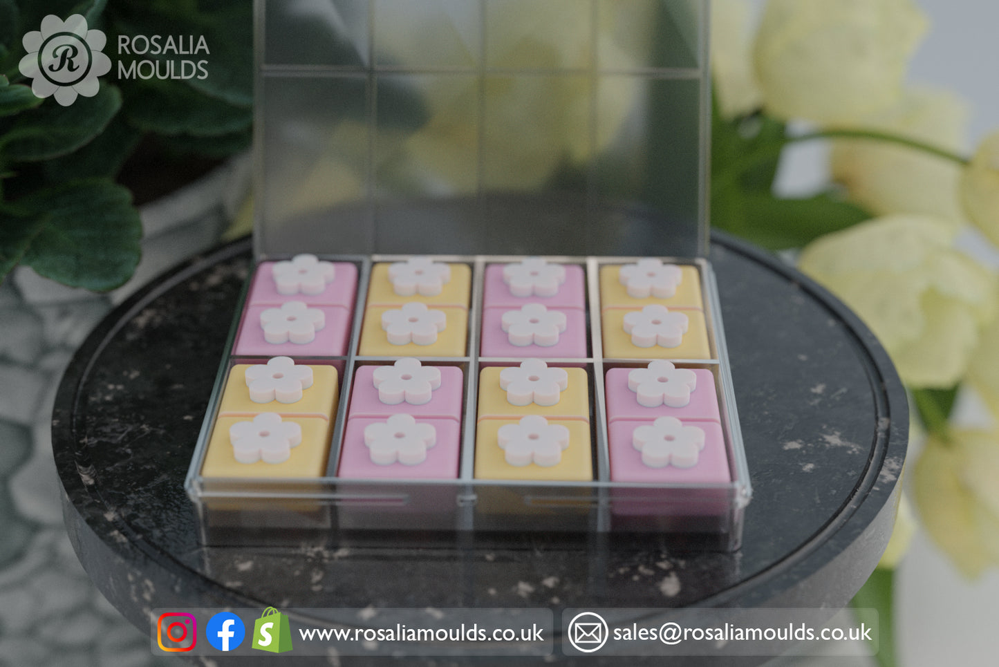 HB 'Flowers' 8 Cavity Wax Melt Mould