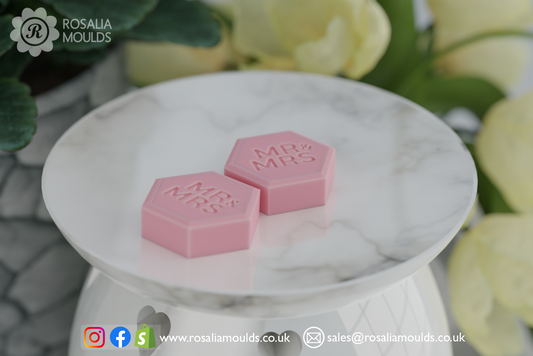 HexiMelts 'MR & MRS' 2 Cavity Wax Melt Mould